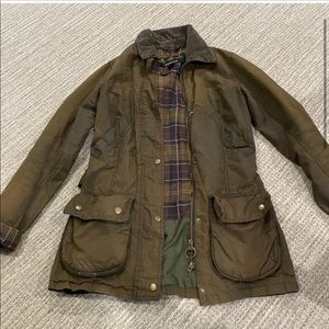 Barbour Women’s Beadnell Waxed Jacket Size 4 US in Olive Vintage Jacket